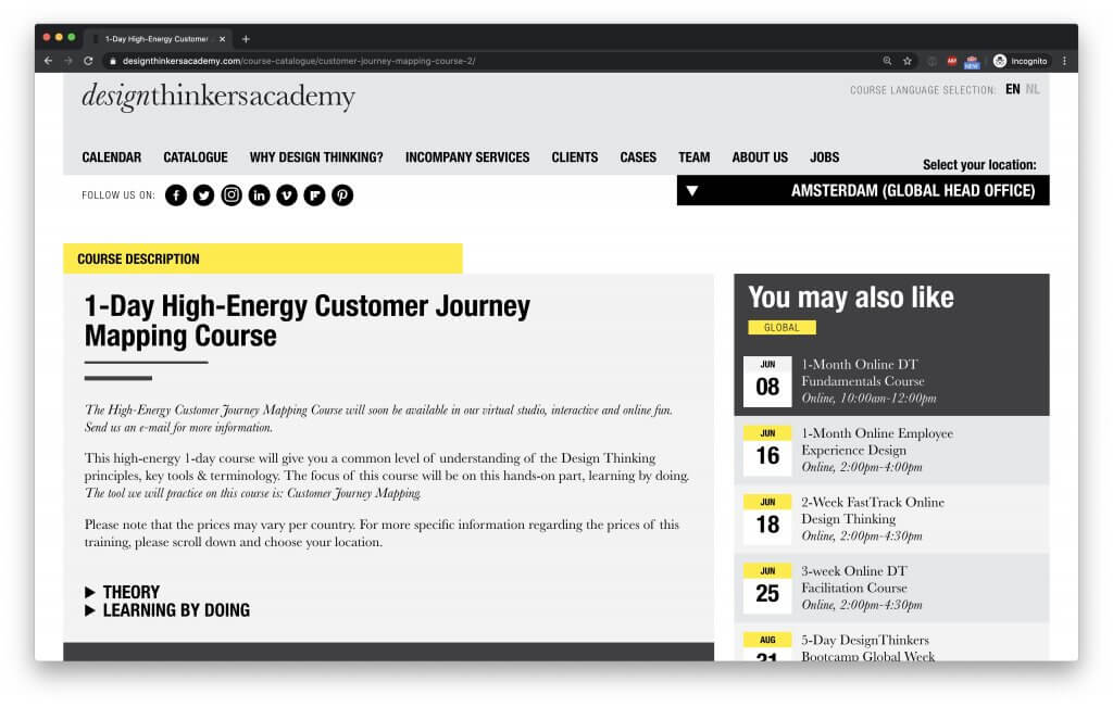 Design Thinkers Academy Journey Mapping Course